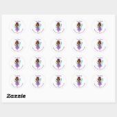 Personalized Black Fairy Girl Stickers (Blatt)