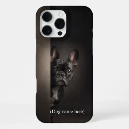 Personalized Black Frenchie Portrait iPhone 16 Pro Max Hülle