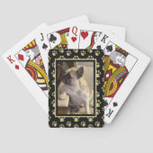 Personalized Black & Gold Pet Playing Cards Spielkarten (Rückseite)