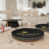 Personalized Black Graduation Celebration Party Pappteller