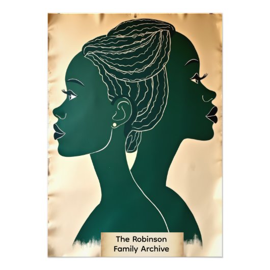 Personalized Black History Archive Collage  Fotodruck (Vorne)