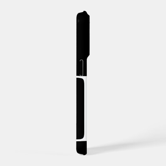 Personalized Black Initial Letter Phone Case iPhone Hülle (Rechte Seite)