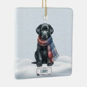 Personalized Black Labrador Retriever Ornament (Rechts)