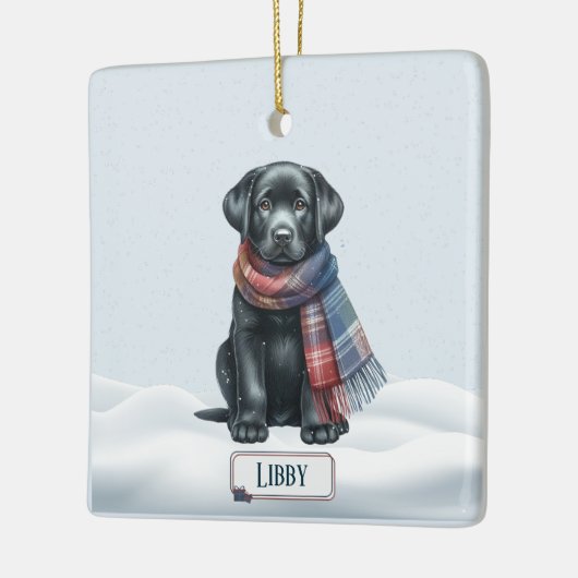 Personalized Black Labrador Retriever Ornament  (Links)