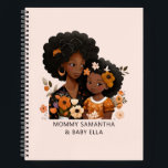 Personalized Black Mom and Daughter (13) Notizblock<br><div class="desc">This elegant and vibrant mother and daughter can be personalized by adding your name or the person who will receive the gift. It is a perfect gift for your mother,  daughter or friend for their birthday,  Mother's Day or any other occasion.</div>