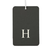 Personalized Black Monogram Autolufterfrischer (Vorderseite)