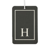Personalized Black Monogram Autolufterfrischer (Vorderseite)