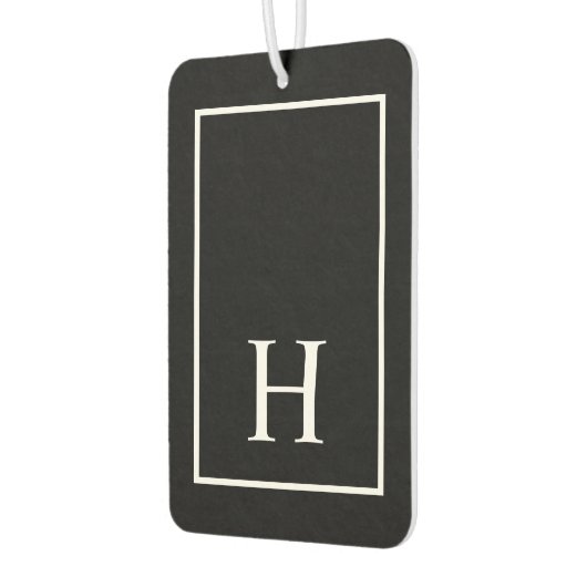 Personalized Black Monogram Autolufterfrischer (Links)
