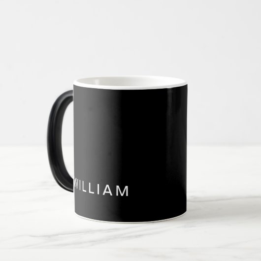 Personalized Black & Monogram with Custom Verwandlungstasse (Vorderseite Links)