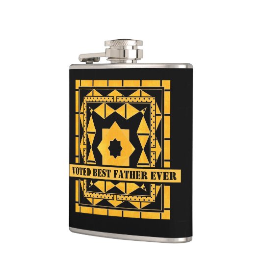 Personalized Black Ocher Father's Day Flask Flachmann (Links)