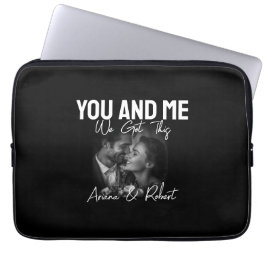 Personalized Black Photo Couple You and Me  Laptopschutzhülle