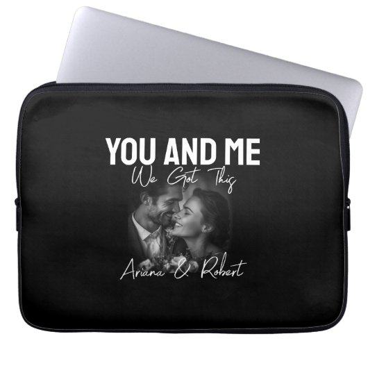 Personalized Black Photo Couple You and Me  Laptopschutzhülle (Vorderseite)