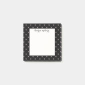 Personalized Black & Pink Bow Script Post-it Klebezettel (Vorderseite)