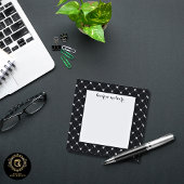 Personalized Black & Pink Bow Script Post-it Klebezettel