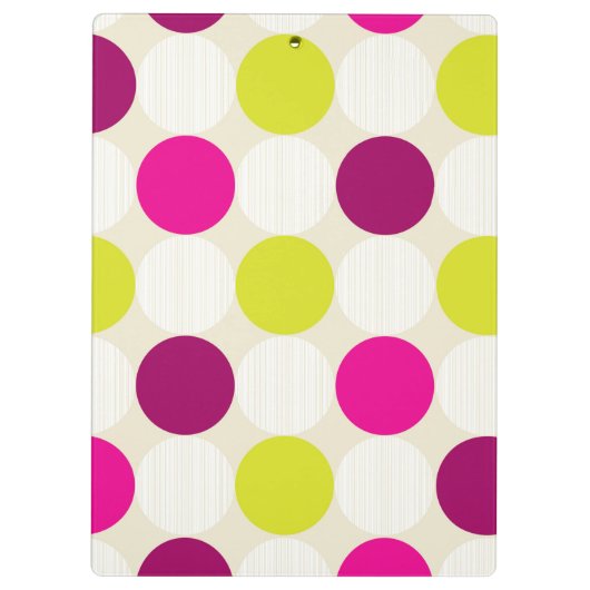 Personalized Black Polka Dot Red Apple Teacher Cli Klemmbrett (Rückseite)