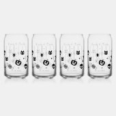 Personalized Black Text Spooky Wedding Dosenglas (Hinten)