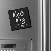 Personalized Black Wedding Favor Magnet