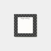 Personalized Black & White Bow Script Post-it Klebezettel (Vorderseite)