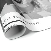 Personalized Black & White Photo Geschenkpapier (Rolleneckpunkt)