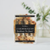 Personalized Black White Script Recipe Exchange Postkarte (Stehend Vorderseite)