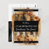 Personalized Black White Script Recipe Exchange Postkarte (Vorne/Hinten)