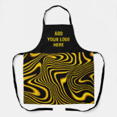 Personalized Black Yellow Gold Swirls Texture Schürze (Vorderseite)