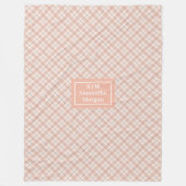 Personalized Blanket Classic Coral Grey Style Fleecedecke (Vorderseite)