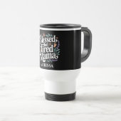 Personalized Blessed But Tired Mama Travel Mug Reisebecher (VorderseiteRechts)