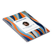 Personalized Blue and Orange Wave Patterned Notizblock (Rechte Seite)