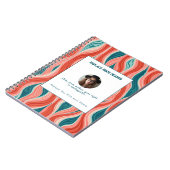 Personalized Blue and Red Wave Patterned  Notizblock (Linke Seite)