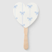 Personalized Blue Bow Coquette Name Aesthetic Fächer (Rückseite)
