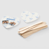 Personalized Blue Bow Coquette Name Aesthetic Fächer (Non-assembled)