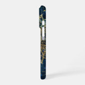 Personalized Blue Celestial Gold Sun Moon Mandala iPhone Hülle (Linke Seite)