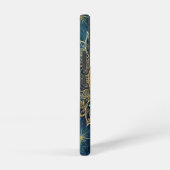 Personalized Blue Celestial Gold Sun Moon Mandala Samsung Galaxy Hülle (Rechte Seite)