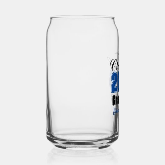 Personalized Blue Class of 2026 Graduation Dosenglas (Rechts)