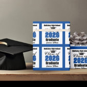 Personalized Blue Class of 2026 Graduation Geschenkpapier