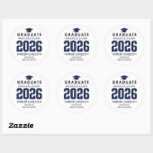 Personalized Blue Class of 2026 Graduation Sticker (Blatt)
