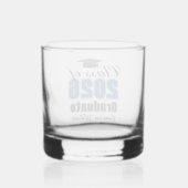 Personalized Blue Class of 2026 Graduation Whiskyglas (Rückseite)