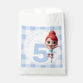 Personalized Blue Cute Tutu Ballerina Dance Party Geschenktütchen