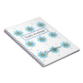 Personalized Blue Daisy Notebook Custom Name Notizblock (Rechte Seite)