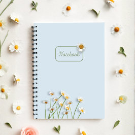 Personalized Blue Daisy Notebook Notizblock