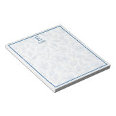 Personalized Blue Floral Notepad Notizblock (angewinkelt)