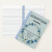 Personalized blue flower Bible Scripture jeremiah  Notizblock (Innen)