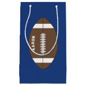 Personalized Blue Football Gift Bag Kleine Geschenktüte (Vorderseite)