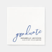 Personalized Blue Graduation Napkins Serviette (Vorderseite)