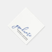 Personalized Blue Graduation Napkins Serviette (Ecke)
