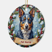 Personalized Blue Heeler Christmas Keramik Ornament (Links)