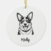 Personalized Blue Heeler Dog Christmas Keramik Ornament (Vorne)