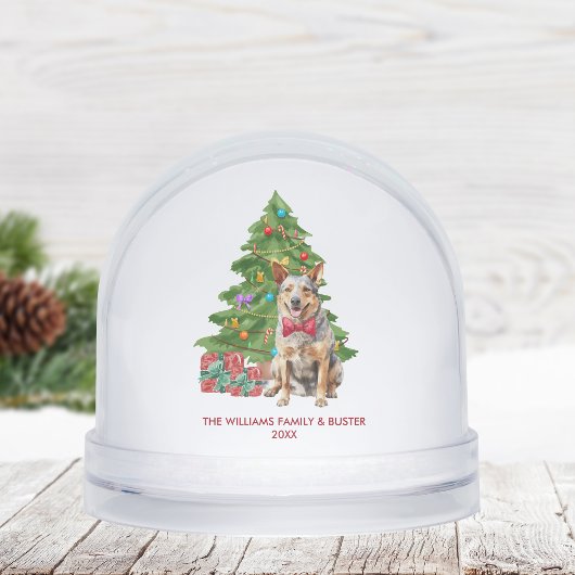 Personalized Blue Heeler Dog Christmas Schneekugeln