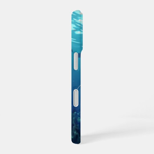 Personalized Blue Jellyfish Ocean iPhone 16 Hülle (Rechte Seite)